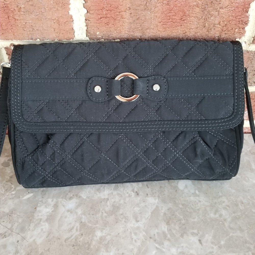 Like NEW Vera Bradley Quilted Microfiber Convertible Clutch Shoulder Crossbody